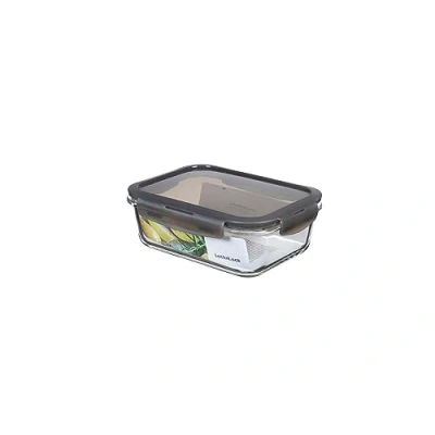 Afbeelding van LocknLock oven Glas Vershouddoos met deksel 1 liter, rechthoekig, koelkast , diepvries en vaatwasmachinebestendig, borosilicaatglas tot 400 C magnetronbestendig, 200 x 152 74 mm