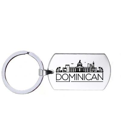 Afbeelding van Sleutelhanger RVS Skyline Dominican