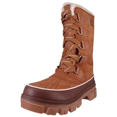 Afbeelding van Sorel Torino 5 lange waterdichte modieuze laars voor dames, fluwelen tan/tabak, 3.5 UK, Velvet Tan Tabak, 36.5 EU