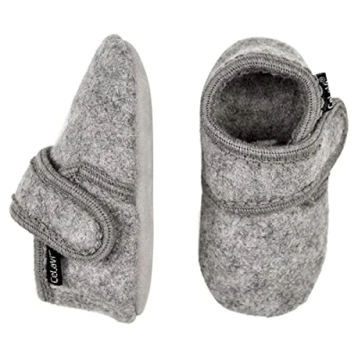 Afbeelding van Celavi Jongens Baby Wool Shoe Pantoffels, gemengd grijs, 25/26 EU