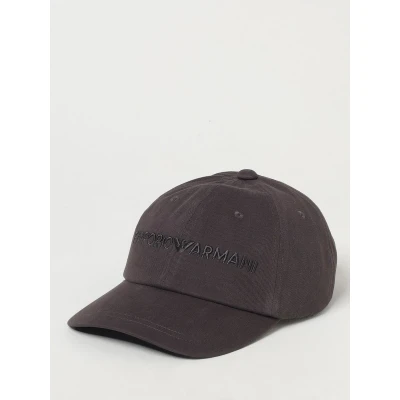 Afbeelding van Emporio Armani heren Pet met logoborduring in de kleur Donkergrijs