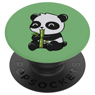 Afbeelding van PopSockets iMoshion PopGrip Panda Groen Dieren Bedrukking Kunststof