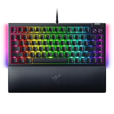 Afbeelding van Razer BlackWidow V4 75% Mechanisch gamingtoetsenbord met RGB verlichting (speciale macrotoetsen, Double shot ABS toetsdoppe, Switch klikgeluid, scrollwiel en mediatoetse) US Layout Zwart