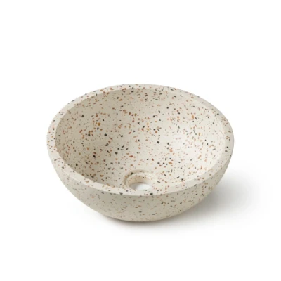Afbeelding van Terrazzo Waskom Venecia Wit Mix 35x35x12 cm