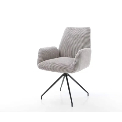 Afbeelding van Draaistoel Zoa Flex kruisframe conisch zwart cord zilver grijs 180 draaibaar