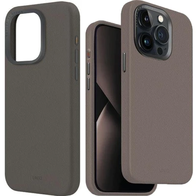 Afbeelding van UNIQ Lyden hoesje iPhone 15 Pro Max 6.7 Magclick Opladen grijs/flintgrijs