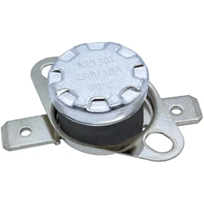Afbeelding van Lumonic KSD301 Bimetaaltemperatuurschakelaar 80C I Thermoschakelaar NO contact 250V 10A Bimetaalschakelaar Verstelbaar met metalen en plastic behui