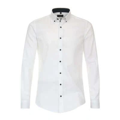 Afbeelding van Redmond SLIM FIT Langarm Overhemd, Heren, Maat: XXL, Weiß