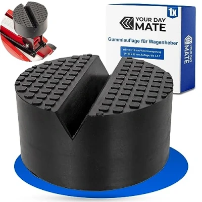 Afbeelding van Universele rubberen Pad voor krik, 100 x 50 mm, 18 mm V snede, Geschikt alle auto&#039;s tot 3.5 Ton, Anti slip kriksteun het manoeuvreren van krikken, Jack screw, for Cars