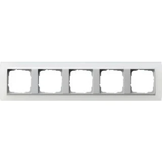 Afbeelding van Gira Event Opaque afdekraam 5 voudig wit voor aluminiumkleurige
