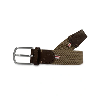 Afbeelding van La Boucle stoffen riemen taupe Heren maat ONE SIZE
