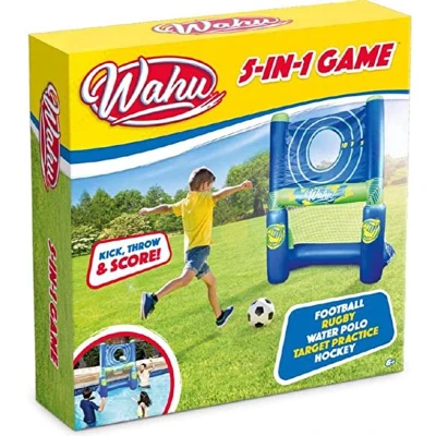Afbeelding van Wahu 5 In 1 Game Opblaasbaar speelelement Football Rugby Water Polo Target Practice Hockey