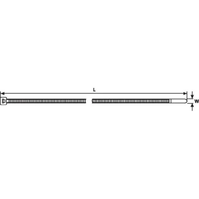 Afbeelding van HellermannTyton 111 01623 T40R HS BK C0 Kabelbinder 175 mm 4 Zwart Weerstabiel 100 stuk(s)