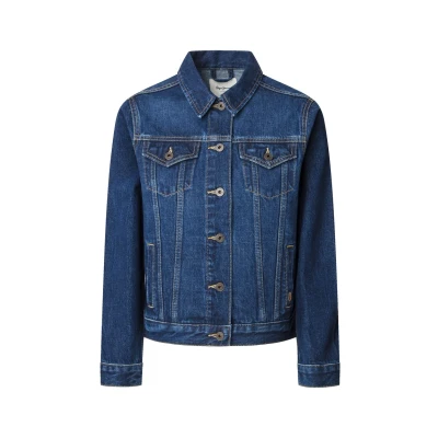 Afbeelding van Pepe Jeans Regular Jacket Spijkerjas, Dames, Maat: Large, Denim