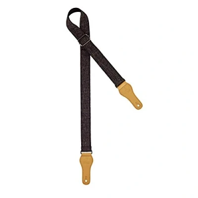 Afbeelding van ORTEGA katoenen ukelelengordel lengte 1390mm / 54,33&quot; (max) breedte 37mm koolkleurig (OCS 200U)