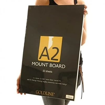 Afbeelding van Clairefontaine Ref GMB2/ASTDZ Goldline Mount Board (Pack van 10) A2 formaat, zuurvrij, pH neutraal, 1,25 mm dik, 750gsm Diverse donkere kleuren Geschikt voor modelbouw en inlijsten