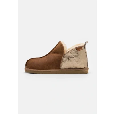 Afbeelding van Shepherd Annie Pantoffels, Dames, Maat: 40, Antique cognac/gold Schaapsleer