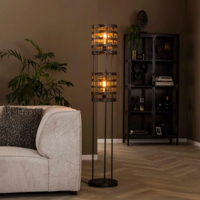 Afbeelding van Fraaai Ramiz vloerlamp 2L Metaal