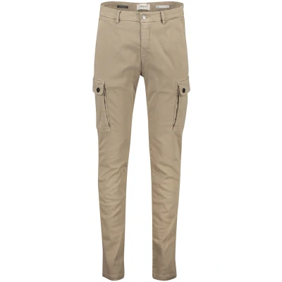 Afbeelding van Replay pantalon heren cargo slim fit beige effen 33/34