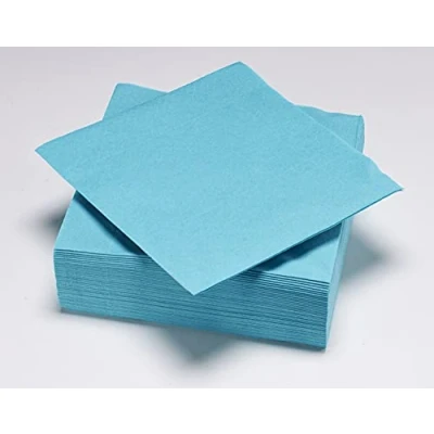 Afbeelding van 50 servetten turquoise watten, 2 laags, FSC® 33 x cm