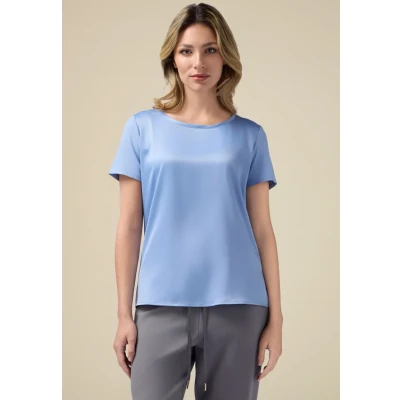 Afbeelding van Oltre Tshirt basic, Dames, Maat: Large, Azzurro