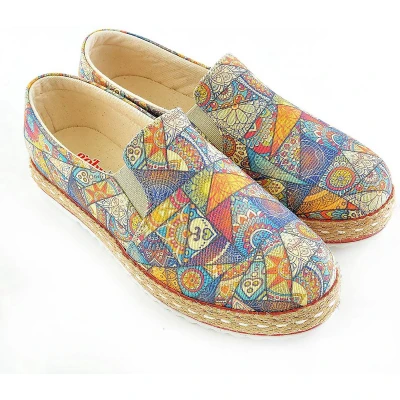 Afbeelding van GOBY Pattern Ballerinas Sandalen Hoge kwaliteit Handmade Meisjesprint Maat 43