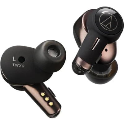 Afbeelding van Audio Technica ATH TWX9 hoofdtelefoon/headset Hoofdtelefoons Draadloos In ear Muziek Bluetooth Bruin