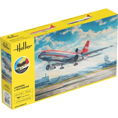 Afbeelding van 1:125 Heller 56451 Lockheed L 1011 Tristar Vliegtuig Starter Kit Plastic Modelbouwpakket