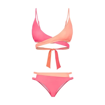 Afbeelding van Lascana LSCN BY Triangle Bikini, Dames, Maat: 32xA/B, Coral pink