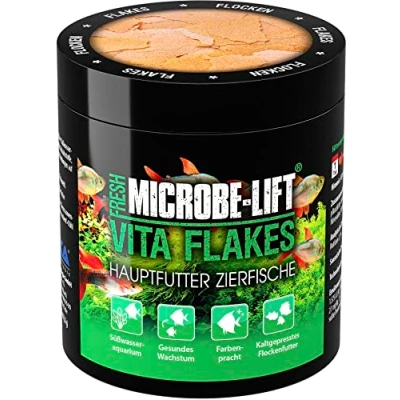 Afbeelding van MICROBE LIFT Vita Flakes Compleet voer voor vissen in elk zoetwater aquarium 250 ml / 30 g