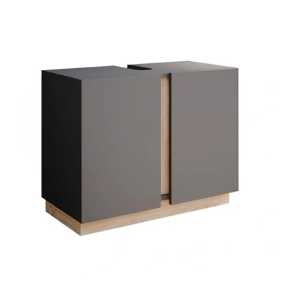 Afbeelding van Vicco Wastafelonderkast Gloria, Antraciet/Sonoma, 70.4 x 55.5 cm met 2 deuren