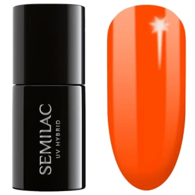 Afbeelding van Semilac UV nagellak Hybrid 446 Yolo Orange 7ml collectie Neonz