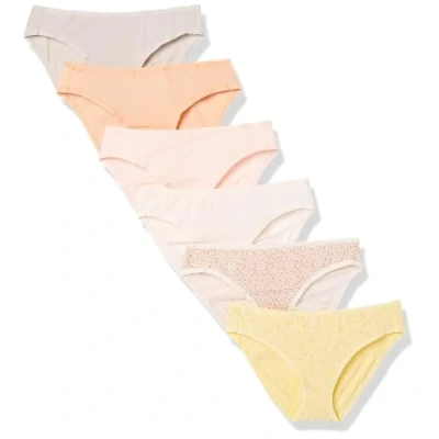 Afbeelding van Amazon Essentials Women&#039;s Katoenen onderbroek in bikinimodel (verkrijgbaar grote maten), Pack of 6, Bloemig/Dierenprint/Veelkleurig, 46