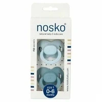 Afbeelding van Nosko Fopspeen 0 6 Maanden Baby Blue + Whale