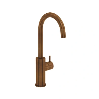 Afbeelding van Waterevolution Flow wastafelkraan hoog model PVD geborsteld koper T1121FCPE