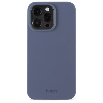 Afbeelding van Apple iPhone 15 Pro Max Hoesje Siliconen en TPU (zacht) Holdit Hardcase/Backcover Donkerblauw Telefoonhoesje