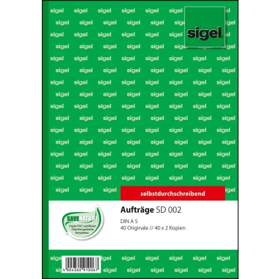 Afbeelding van Sigel, Formulier, Bestelformulier Papierformaat: DIN A5 Zelfkopiërend: Ja