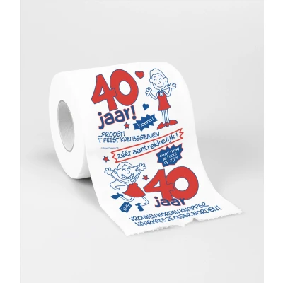 Afbeelding van Rol toiletpapier 40 jaar vrouw