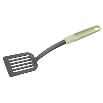 Afbeelding van Fackelmann Ecolution spatel sleufspatel van houtvezels en biologische kunststof 33,5 cm x 7 grote pollepel in muntgroen/steengrijs