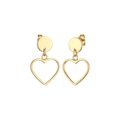Afbeelding van Elli Heart CUT OUT Oorbellen goldcoloured, Dames, Maat: One Size, Gold coloured