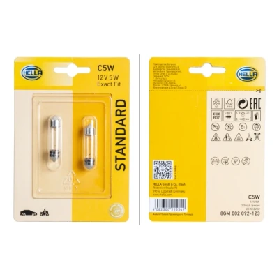 Afbeelding van Gloeilamp, kentekenplaatverlichting HELLA 8GM 002 092 123