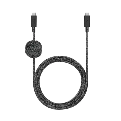 Afbeelding van Native Union Anchor Cable 240W 10ft Versterkte Gevlochten USB C naar PD3.1 Oplaadkabel met Verzwaarde Knoop Voor iPhone 15, 15 Pro Max, MacBook 14&quot;/16&quot; M2, Air 15&quot; M2 (Cosmos)