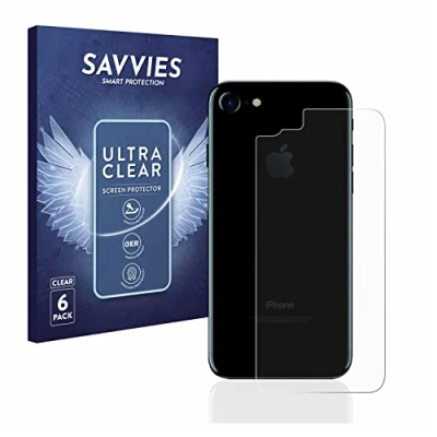 Afbeelding van Savvies Screenprotector voor Apple iPhone 7 / 8 SE 2 2020 Achterkant (Totale Oppervlakte) Folie Beschermfolie transparant (6 Stuks)