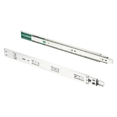 Afbeelding van GTV H45 Schuifladenrails 45,3 x 400 mm Sterk verzinkt staal Soft Close railsysteem Telescopische rail kogelgeleiding Belastbaar tot 30 kg 2 Set = 4 stuks