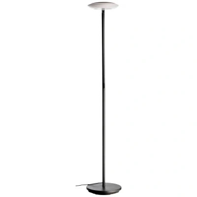 Afbeelding van Deko Light LED vloerlamp Bermuda, kop draaibaar, zwartgrijs