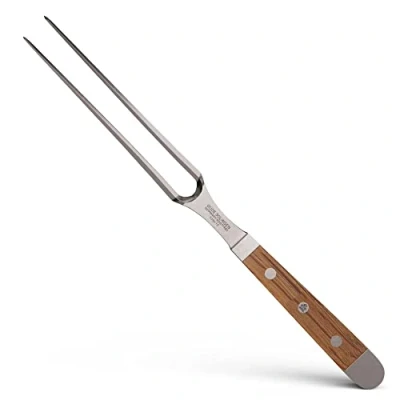 Afbeelding van GÜDE Solingen Vleesvork gesmeed, 18 cm, VAT eikenhout, ALPHA EIKEN, dubbele choker, Handgemaakt Duitsland