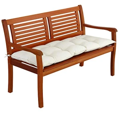 Afbeelding van Bankkussen 110x45x8cm Viscose Binnen Buitenkussen Tuinkussen Zitkussen Crème