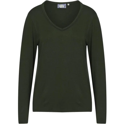 Afbeelding van Essenza Eva uni Top lange mouw S darkest blue