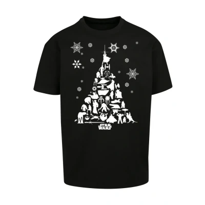 Afbeelding van F4NT4STIC STAR WARS Christmas Weihnachtsbaum Tshirt print, Heren, Maat: 4XL, Black