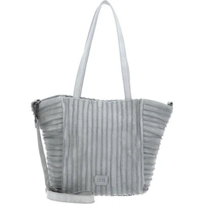 Afbeelding van FREDsBRUDER Leren Schoudertas Riffelhörnchen Shopper Stone Blauwgrijs